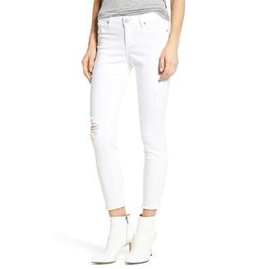 Carly Ankle Skinny Distressed Cropped Jeans